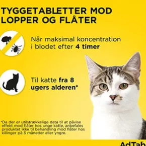 AdTab til katte, 0.5-2 kg, 3 stk - Loppemiddel