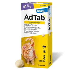 AdTab til katte, 0.5-2 kg, 3 stk - Loppemiddel