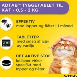 AdTab til katte, 2.0-8.0 kg, 3 stk - Loppemiddel