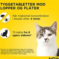 AdTab til katte, 2.0-8.0 kg, 3 stk - Loppemiddel