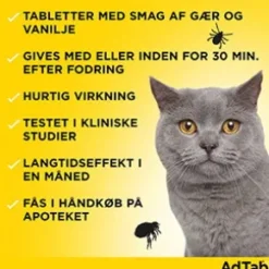 AdTab til katte, 2.0-8.0 kg, 6 stk - Loppemiddel