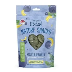 Burgess Excel Fruity Feasts, Banan & Blåbær, 60g