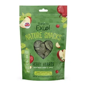 Burgess Excel Herby Hjerter Snacks, Æble & Urter, 60g