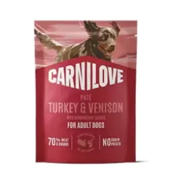 Carnilove Dog Pouch Paté Turkey & Venison, 300g