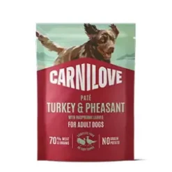 Carnilove Dog Pouch Paté Turkey & Pheasant, 300g