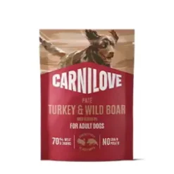 Carnilove Dog Pouch Paté Turkey & Wildboar, 300g