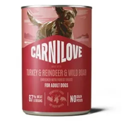 Carnilove Dog Turkey & Reindeer & Wildboar, 400g