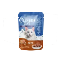 Clever Cat Pouches, Beef, 12-Pack