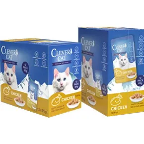 Clever Cat Pouches, Chicken, 12-pack