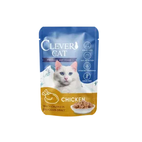Clever Cat Pouches, Chicken, 12-pack