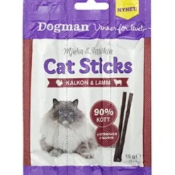 Dogman Cat Sticks, Kalkun & Lam, 18g