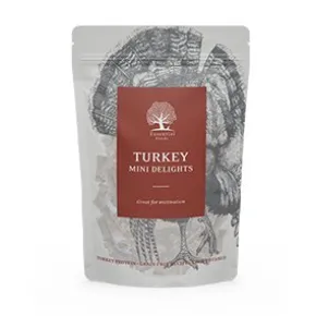 Essential Turkey Mini Delights, Hundegodbidder, 100g