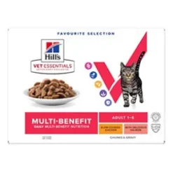 Hills VE Multi-Benifit Adult Kat, Kylling og Laks, 12x85g