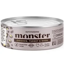 Monster Adult Cat, Chicken/Turkey/Duck, 100g dåse