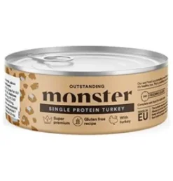 Monster Adult Cat, Turkey, 100g dåse, Vådfoder