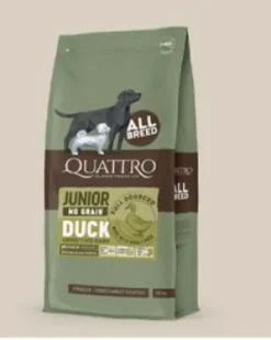 Quattro Super Premium Junior Dog, All Breed, No Grain, Duck