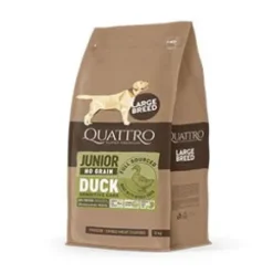 Quattro Super Premium Large Breed Junior Dog, No Grain, Duck