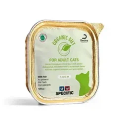 Specific F-BIO-W Organic Diet, Vådfoder til Kat med Fisk, 8x100g