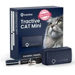 Tractive GPS Tracker Mini Kat + Justerbart halsbånd, Mørkeblå