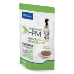 Virbac HPM Adult Cat Neutered Salmon, Vådfoder 12x85g