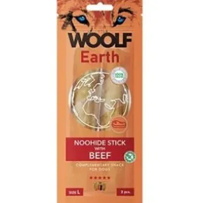 Woolf Earth Noohide Sticks, Beef, Large, 2 stk